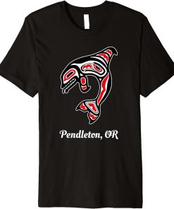 Native American Pendleton OR Red Orca Killer Whale Premium T-Shirt